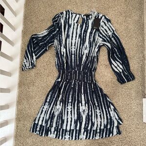 NWT Rails Inez Long Sleeve Fit & Flare Dress Size S